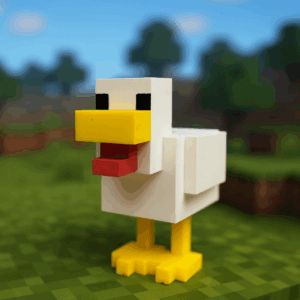 Фігурка "Курка з Minecraft" — яскравий декор у стилі піксельної гри | DIZZY 3D