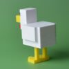 Фігурка "Курка з Minecraft" — яскравий декор у стилі піксельної гри | DIZZY 3D - Зображення 3