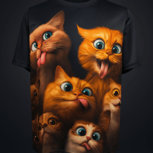 Футболка «Funny Cats» з кумедними котиками | Dizzy3D