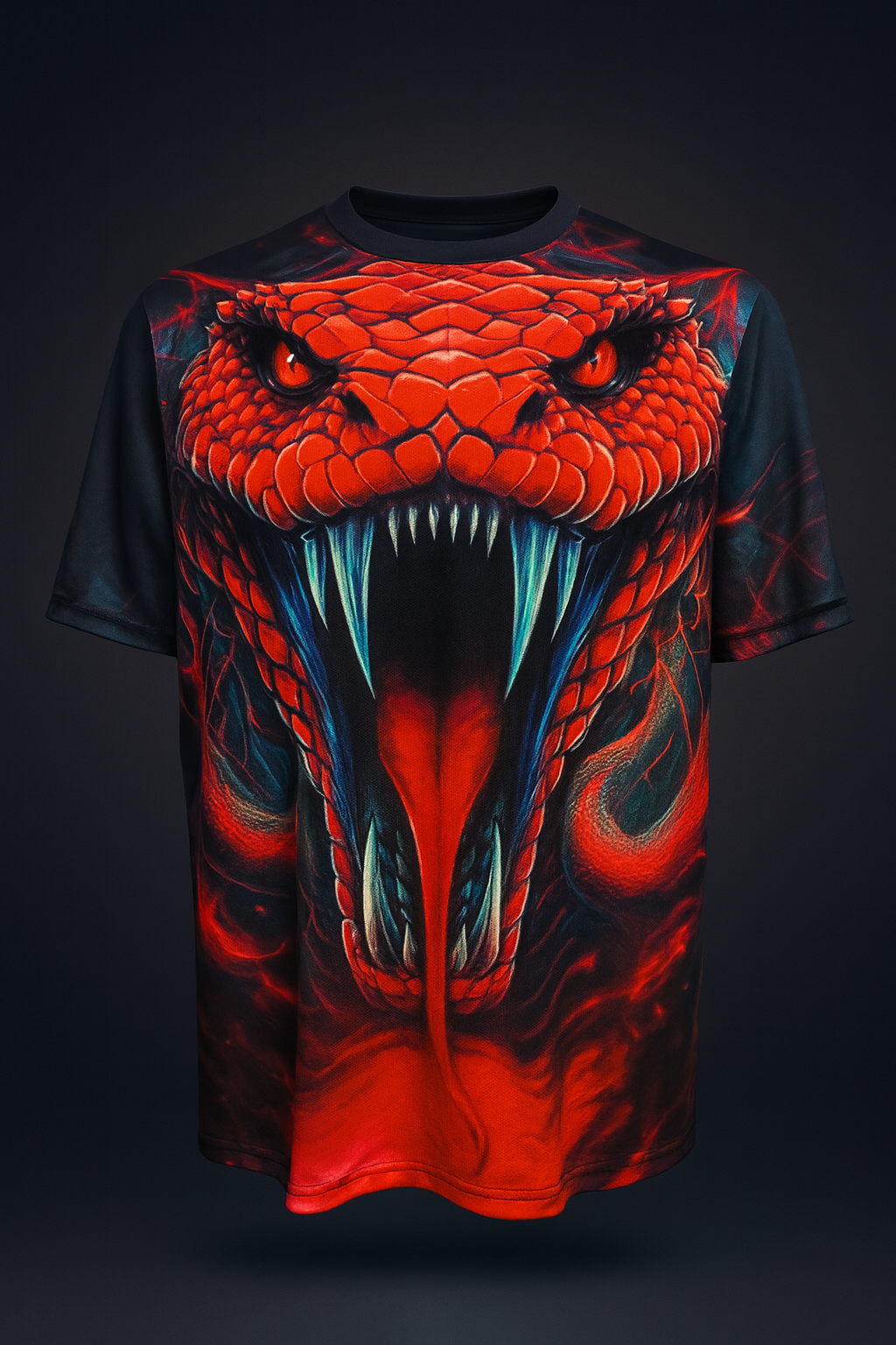 Футболка «Fire Snake» з агресивним принтом | Dizzy3D