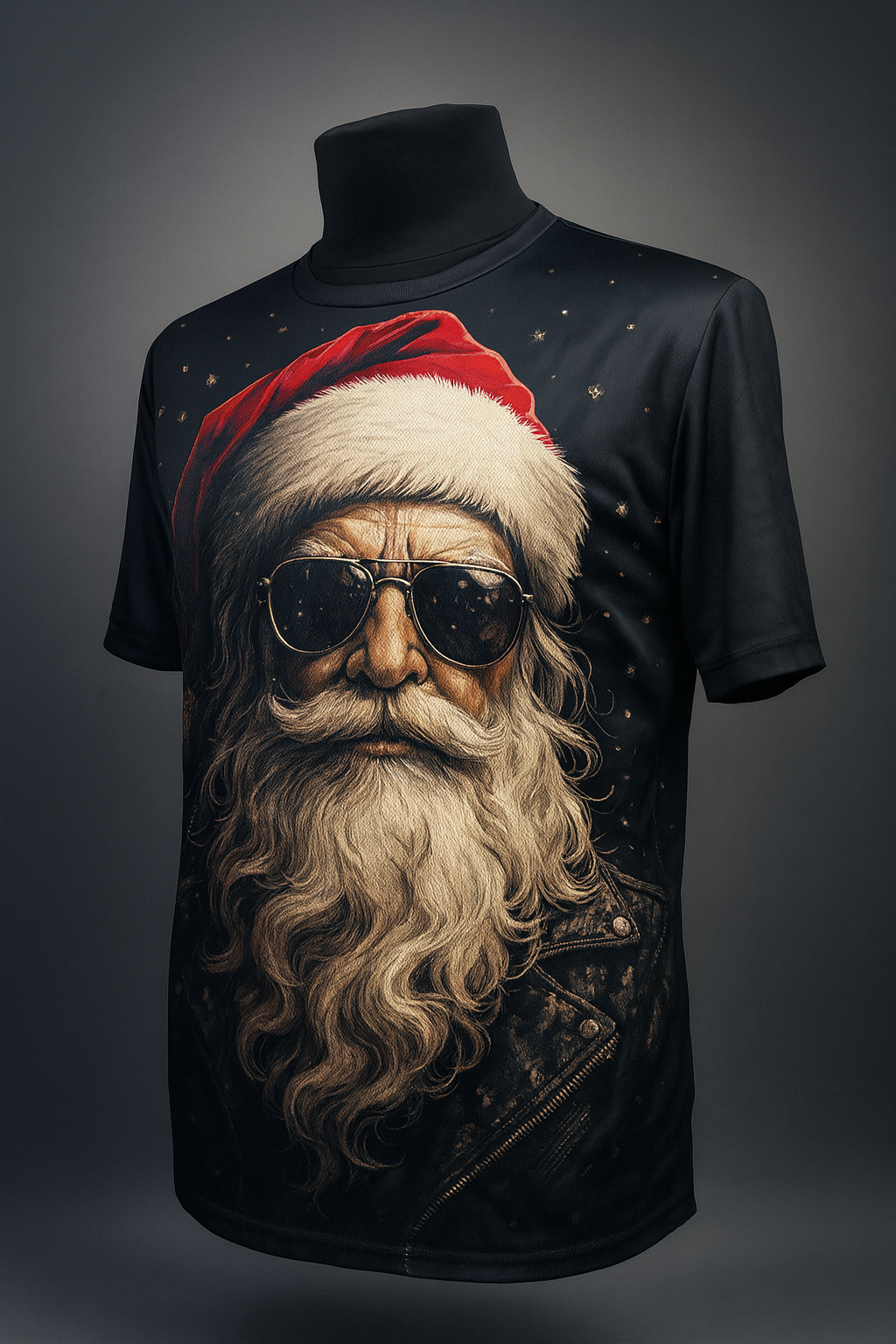Футболка Santa Cool — стильний Санта у сонцях 😎🎅