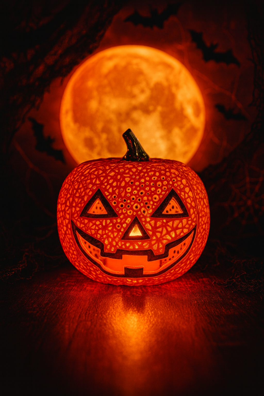 Гелоуїнський 3D-світильник із LED підсвіткою — гарбузка від Dizzy3D