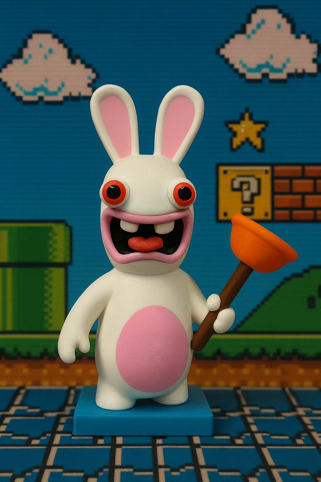 Фігурка Божевільного Кролика Rabbids — персонаж серії ігор Raving Rabbids | Dizzy3D