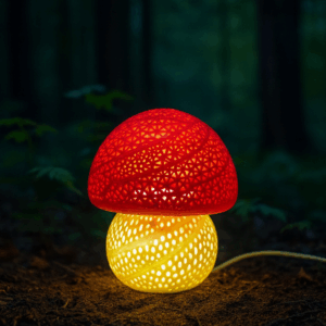 Світильник Мухомор — 3D Друк, USB Нічник із Регулюванням Яскравості | Dizzy3D