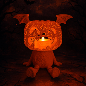 Світильник “Пухнастий Ліхтарик Хелловіну” — 3D Друк Святкового Декору | Dizzy3D