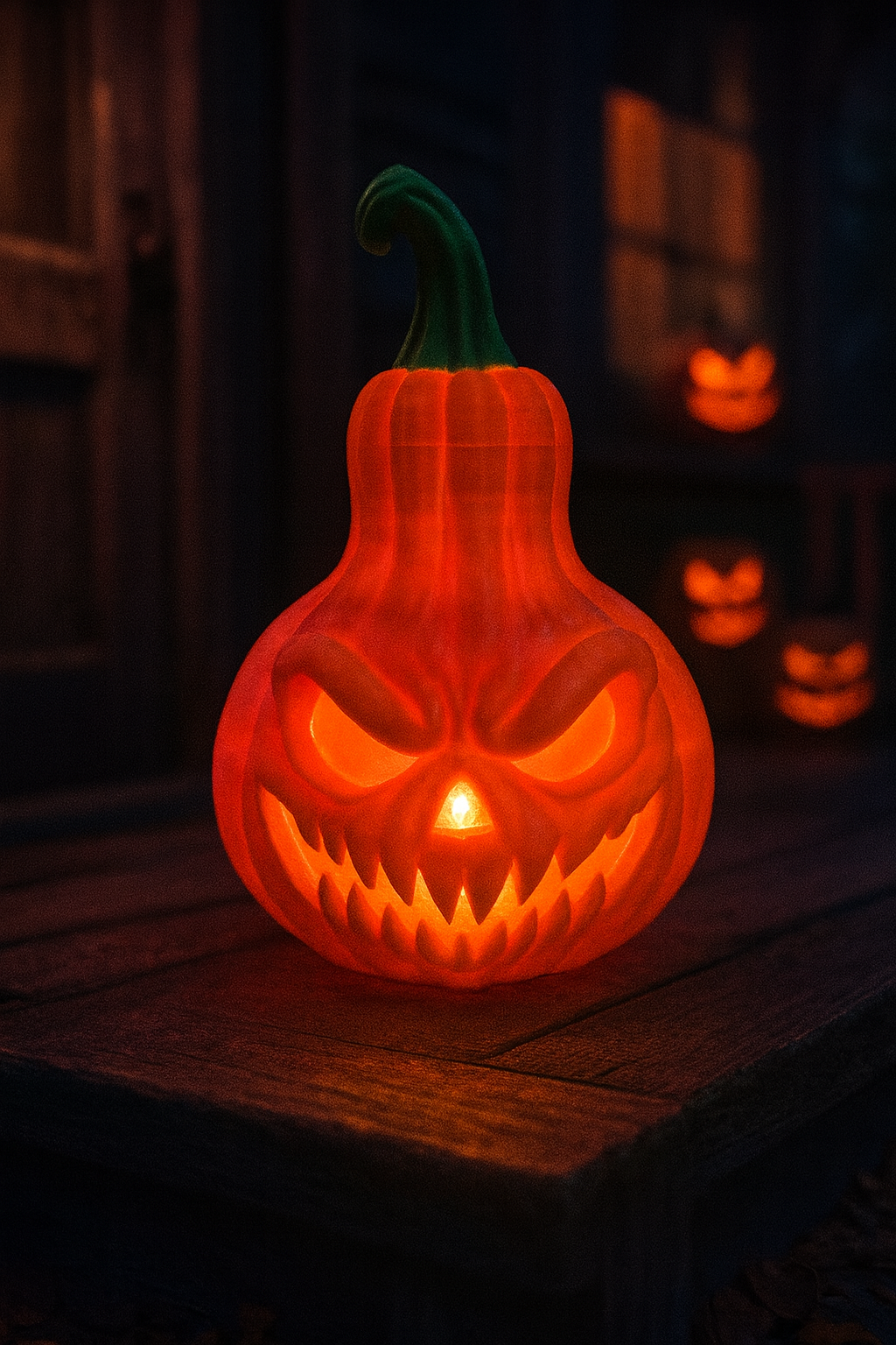 Світильник “Пекельний Гарбуз” — 3D-друкований декор для Хелловіну | Dizzy3D