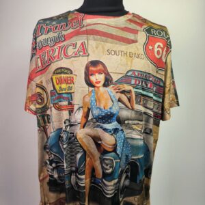 Футболка Retro Pin-Up — стиль Route 66 🇺🇸